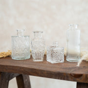 Set de 4 Jarrones Mini Transparente - ambientihonduras