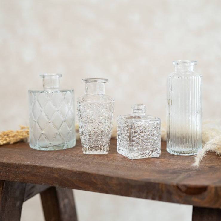 Set de 4 Jarrones Mini Transparente - ambientihonduras