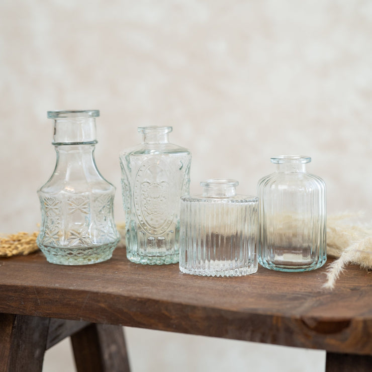 Set de 4 Jarrones Mini Transparente - ambientihonduras