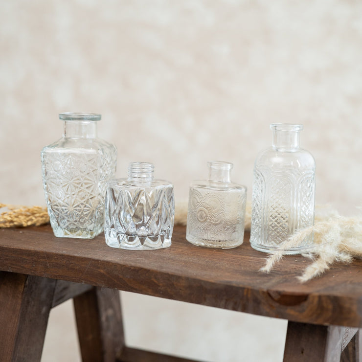 Set de 4 Jarrones Mini Transparente - ambientihonduras