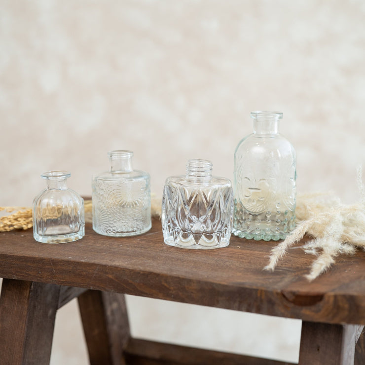 Set de 4 Jarrones Mini Transparente - ambientihonduras