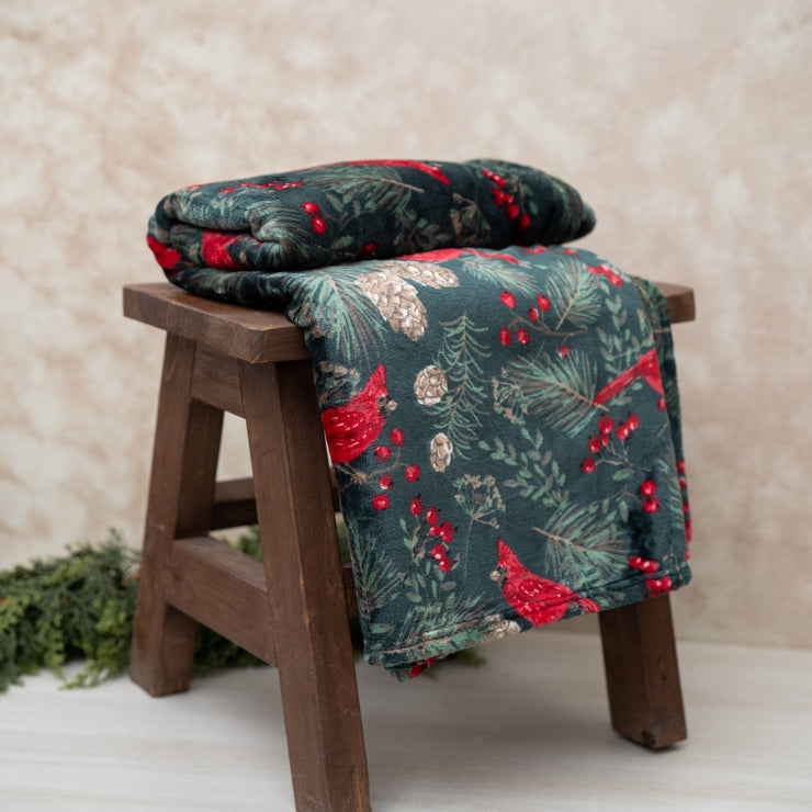 Throw Navideño Pajaros - ambientihonduras