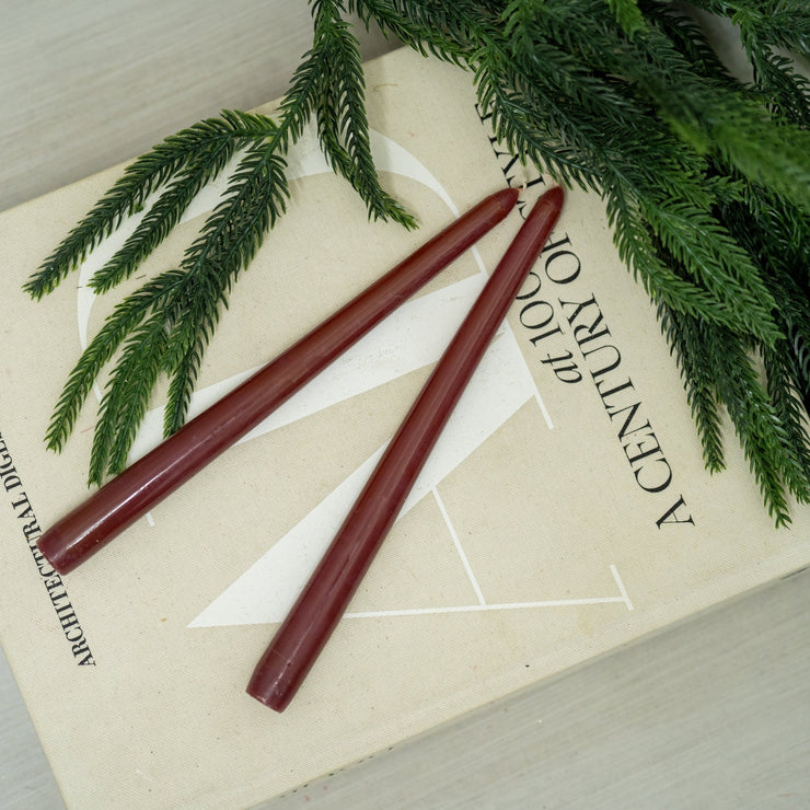 Velas Largas Rojo Vino - ambientihonduras