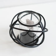 Set de 2 candelabros de rueda negro