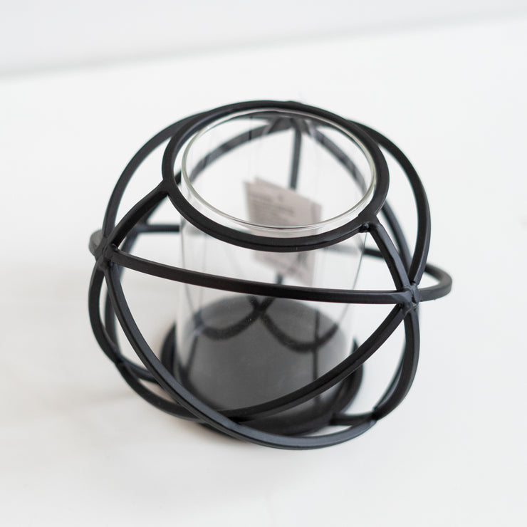Set de 2 candelabros de rueda negro