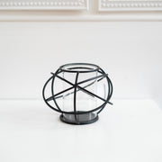 Set de 2 candelabros de rueda negro