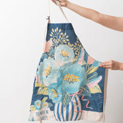 Delantal de flores azul - ambientihonduras